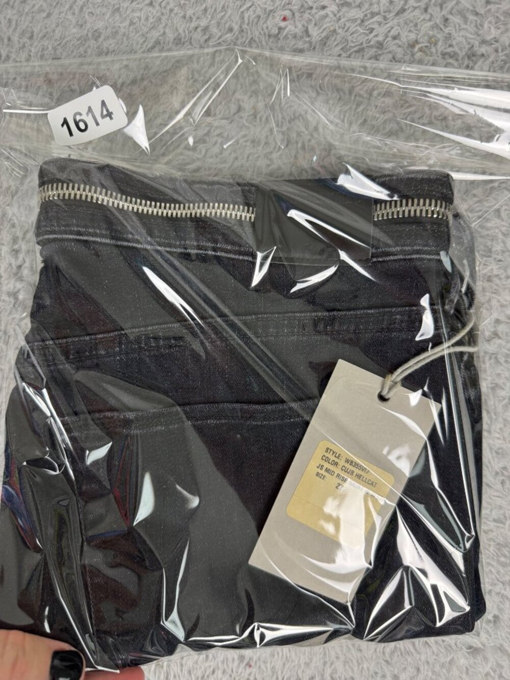 Joan Smalls X True Religion Womens 27 Mid-Rise Black Denim‎ Skirt Zipper Retro - Picture 12 of 12